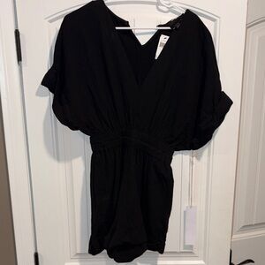 Lumiere Black V-Neck Romper small